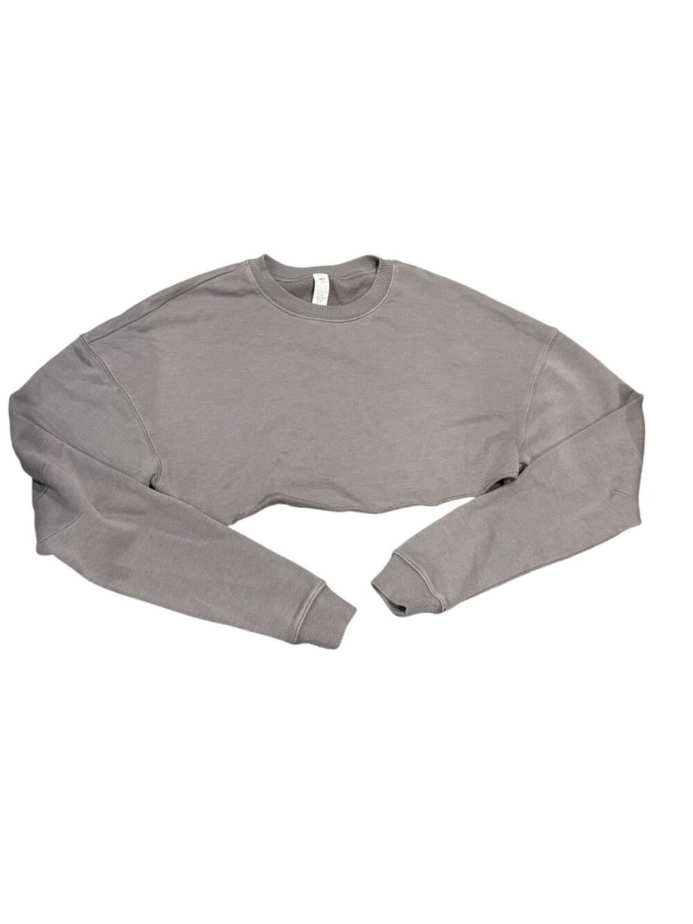ALO Yoga Washed Extreme Cropped Pullover in Cool Gray Wash